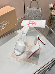 Okify Christian Louboutin Me Dolly White High Heel Sandals (has big size) - 5