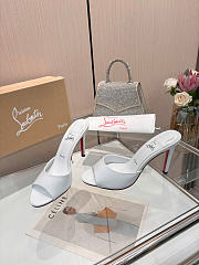 Okify Christian Louboutin Me Dolly White High Heel Sandals (has big size) - 2