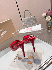 Okify Christian Louboutin Me Dolly Red High Heel Sandals (has big size) - 5