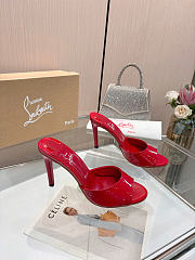 Okify Christian Louboutin Me Dolly Red High Heel Sandals (has big size) - 4