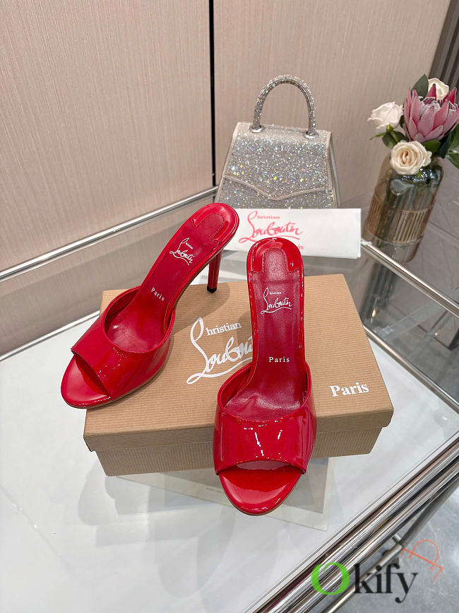 Okify Christian Louboutin Me Dolly Red High Heel Sandals (has big size) - 1