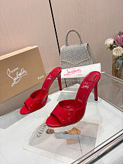 Okify Christian Louboutin Me Dolly Red High Heel Sandals (has big size) - 2
