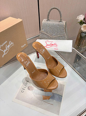 Okify Christian Louboutin Me Dolly Brown High Heel Sandals (has big size)