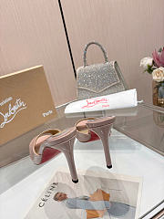Okify Christian Louboutin Me Dolly Pink Nude High Heel Sandals (has big size) - 5