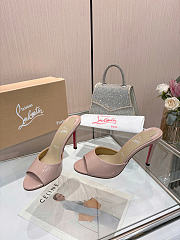 Okify Christian Louboutin Me Dolly Pink Nude High Heel Sandals (has big size) - 3