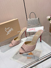 Okify Christian Louboutin Me Dolly Pink Nude High Heel Sandals (has big size) - 2