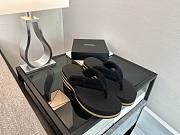 Okify CC Women Black Platform Thong Sandals 30087 - 6