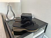 Okify CC Women Black Platform Thong Sandals 30087 - 4