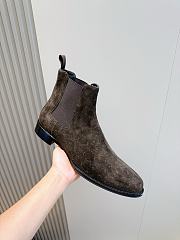 Okify Gucci Brown Suede Men Boots (has big size) - 2