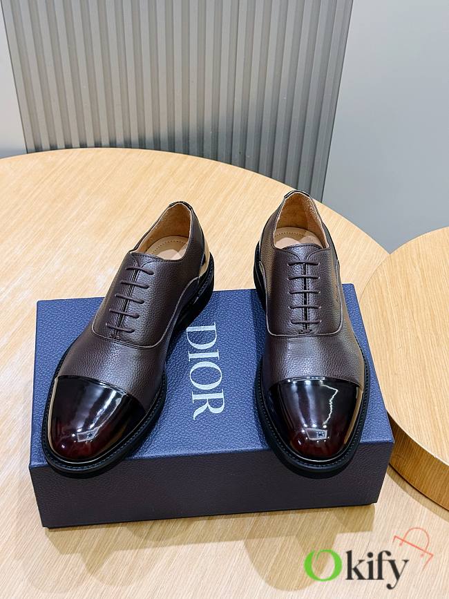 Okify Dior Combat Brown Men Oxford Shoes 30101 - 1