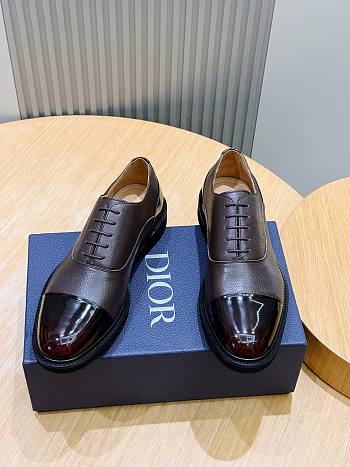Okify Dior Combat Brown Men Oxford Shoes 30101