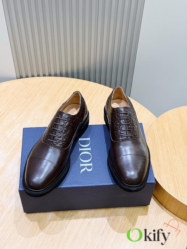 Okify Dior Combat Brown Men Oxford Shoes 30102 - 1