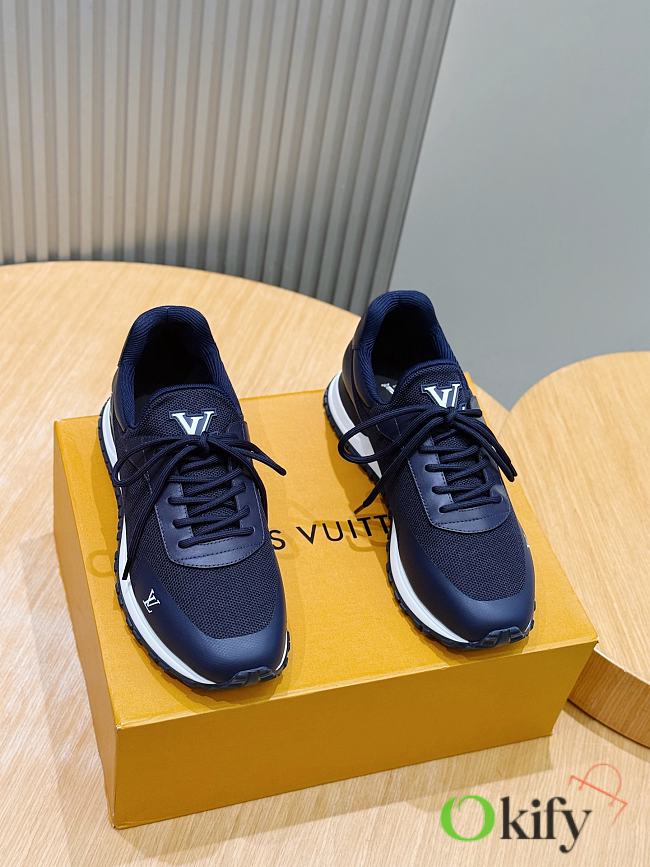Okify Louis Vuitton Dark Blue Men Sneakers 30108 - 1