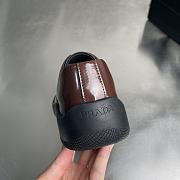 Okify Prada Men Brown Patent Chunky Sneakers - 2