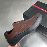 Okify Prada Men Brown Patent Chunky Sneakers - 4