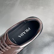 Okify Prada Men Brown Patent Chunky Sneakers - 5