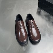 Okify Prada Men Brown Patent Chunky Sneakers - 6
