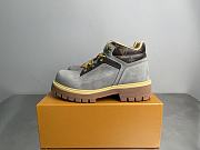 Okify Louis Vuitton Remix Gray Suede Men Boots - 1