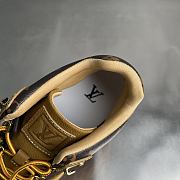Okify Louis Vuitton Remix Mustard Brown Suede Men Boots - 3