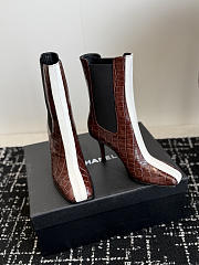 Okify CC Brown Crocodile Women Boots 8.5cm - 4