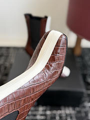 Okify CC Brown Crocodile Women Boots 8.5cm - 2