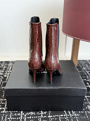 Okify CC Brown Crocodile Women Boots 8.5cm - 5