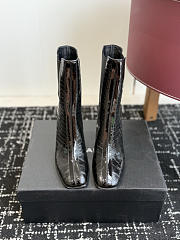 Okify CC Black Crocodile Women Boots 8.5cm - 5