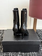 Okify CC Black Crocodile Women Boots 8.5cm - 2