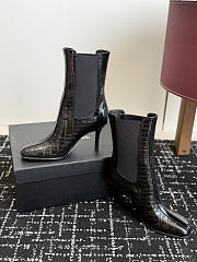 Okify CC Black Crocodile Women Boots 8.5cm - 6