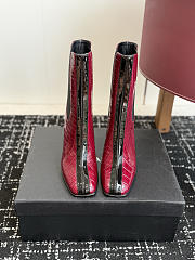 Okify CC Red Crocodile Women Boots 8.5cm - 2