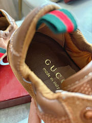 Okify Gucci Shift Brown Suede Women Sneakers - 2