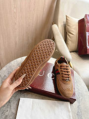 Okify Gucci Shift Brown Suede Women Sneakers - 3