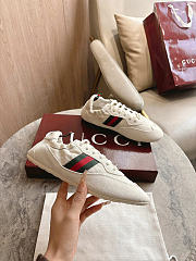 Okify Gucci Shift White Suede Women Sneakers - 3