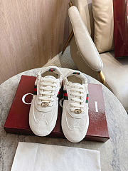 Okify Gucci Shift White Suede Women Sneakers - 1