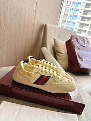 Okify Gucci Shift Yellow Suede Women Sneakers - 5