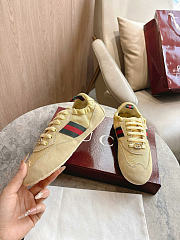 Okify Gucci Shift Yellow Suede Women Sneakers - 4
