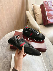 Okify Gucci Shift Black Suede Women Sneakers - 5