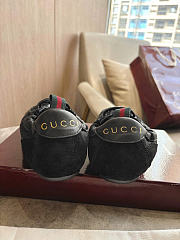 Okify Gucci Shift Black Suede Women Sneakers - 4