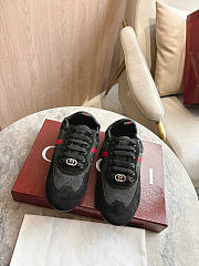 Okify Gucci Shift Black Suede Women Sneakers - 1