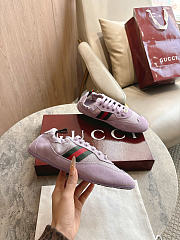 Okify Gucci Shift Purple Suede Women Sneakers - 5