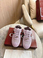 Okify Gucci Shift Purple Suede Women Sneakers - 1