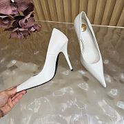 Okify YSL White High Heels 10.5cm 30131 (has big size) - 2
