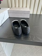 Okify Jimmy Choo Black Ballet Shoes (has big size) - 3