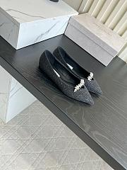 Okify Jimmy Choo Black Ballet Shoes (has big size) - 4