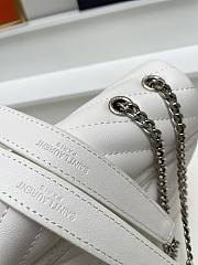 Okify YSL Loulou Small Bag White Silver Hardware 24x18x9cm - 5