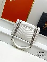 Okify YSL Loulou Small Bag White Silver Hardware 24x18x9cm - 2