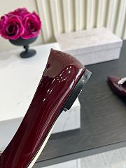 Okify Jimmy Choo Red Patent Ballet Shoes (has big size) - 2