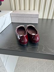 Okify Jimmy Choo Red Patent Ballet Shoes (has big size) - 3