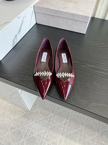 Okify Jimmy Choo Red Patent Ballet Shoes (has big size)
