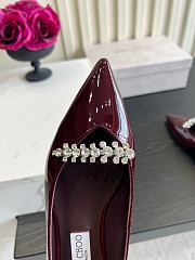 Okify Jimmy Choo Red Patent Ballet Shoes (has big size) - 6